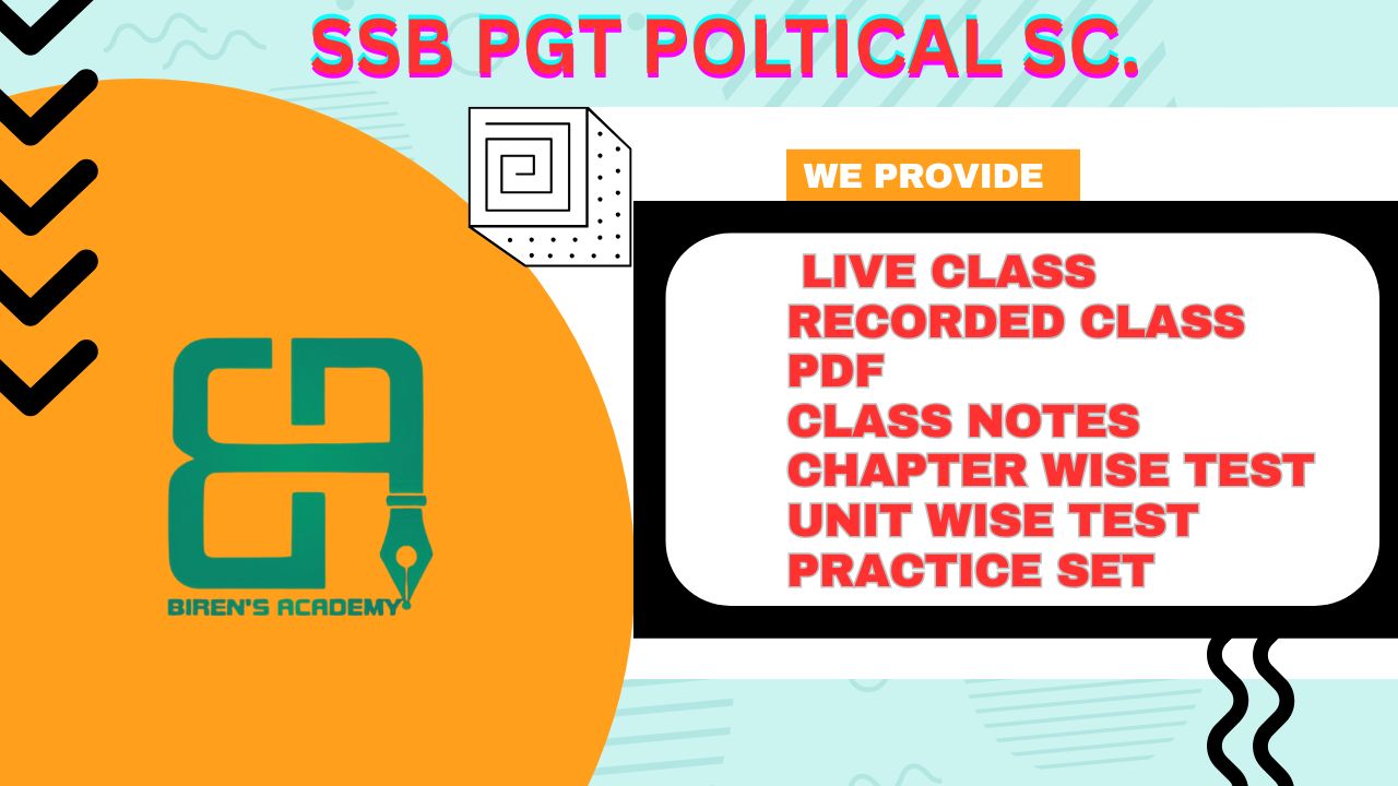  SSB PGT POLTICAL SCIENCE