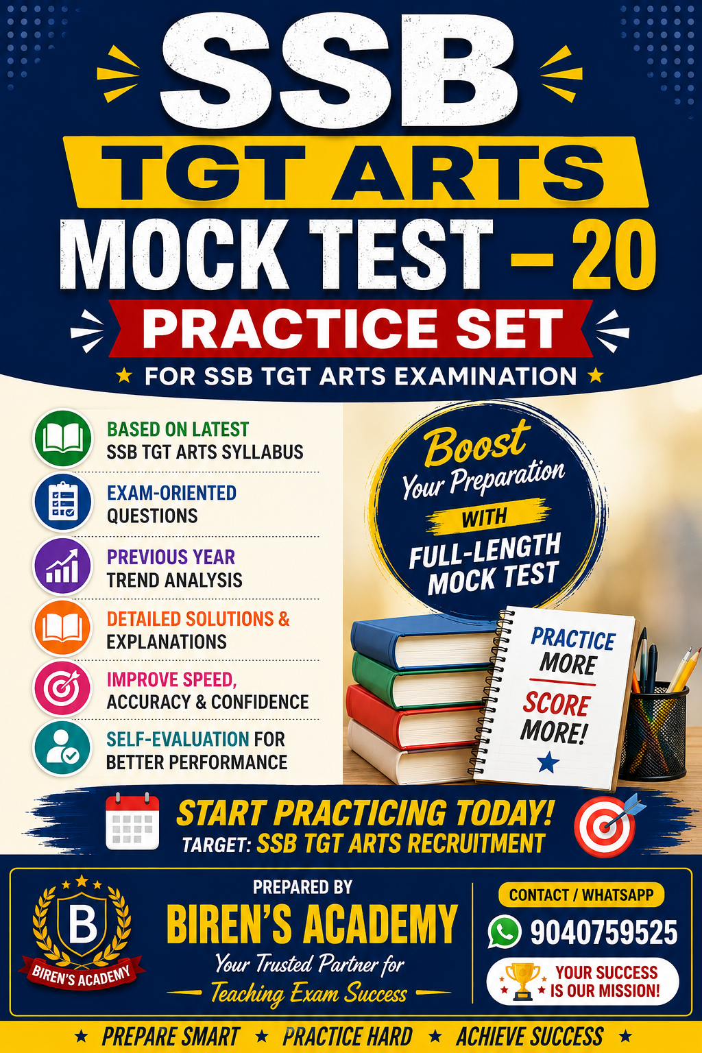 SSB TGT ARTS -MOCK TEST (VST)