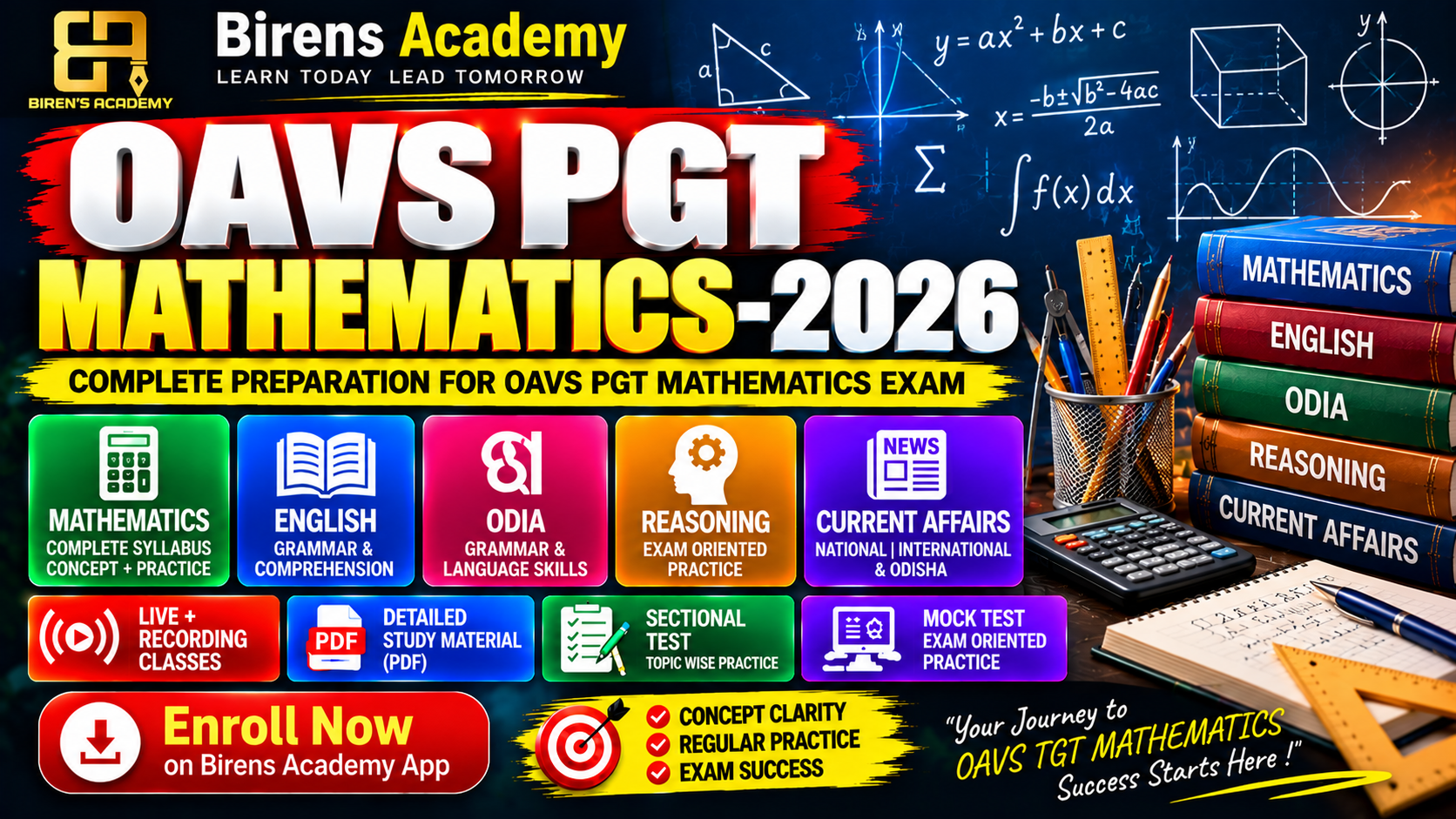 OAVS PGT MATHEMATICS